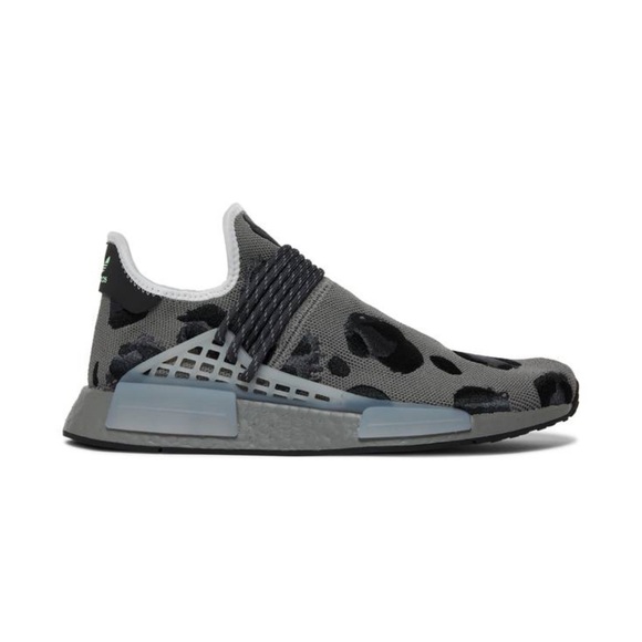 Adidas Pharrell Williams HU NMD Shoes Animal Print Ash Grey ID1531 Mens Size 12 - Picture 2 of 9